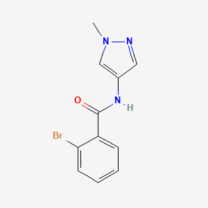 molecular formula C11H10BrN3O B7541944 2-bromo-N-(1-methylpyrazol-4-yl)benzamide 