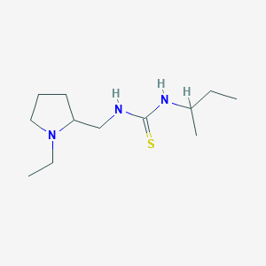 molecular formula C12H25N3S B7541962 1-Butan-2-yl-3-[(1-ethylpyrrolidin-2-yl)methyl]thiourea 