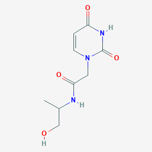 molecular formula C9H13N3O4 B7541968 2-(2,4-dioxopyrimidin-1-yl)-N-(1-hydroxypropan-2-yl)acetamide 