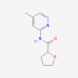 molecular formula C11H14N2O2 B7541982 N-(4-methylpyridin-2-yl)oxolane-2-carboxamide 