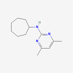 molecular formula C13H21N3 B7542005 N-cycloheptyl-4,6-dimethylpyrimidin-2-amine 