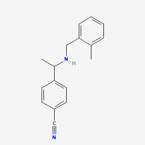 molecular formula C17H18N2 B7542012 4-[1-[(2-Methylphenyl)methylamino]ethyl]benzonitrile 