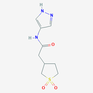 molecular formula C9H13N3O3S B7542013 2-(1,1-dioxothiolan-3-yl)-N-(1H-pyrazol-4-yl)acetamide 
