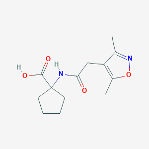 molecular formula C13H18N2O4 B7542029 1-[[2-(3,5-Dimethyl-1,2-oxazol-4-yl)acetyl]amino]cyclopentane-1-carboxylic acid 
