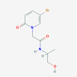 molecular formula C10H13BrN2O3 B7542042 2-(5-bromo-2-oxopyridin-1-yl)-N-(1-hydroxypropan-2-yl)acetamide 
