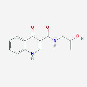 molecular formula C13H14N2O3 B7542047 N-(2-hydroxypropyl)-4-oxo-1H-quinoline-3-carboxamide 