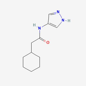 molecular formula C11H17N3O B7542066 2-cyclohexyl-N-(1H-pyrazol-4-yl)acetamide 