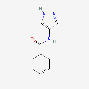 molecular formula C10H13N3O B7542086 N-(1H-pyrazol-4-yl)cyclohex-3-ene-1-carboxamide 