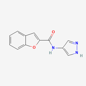 molecular formula C12H9N3O2 B7542088 N-(1H-pyrazol-4-yl)-1-benzofuran-2-carboxamide 