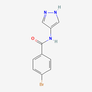molecular formula C10H8BrN3O B7542097 4-bromo-N-(1H-pyrazol-4-yl)benzamide 