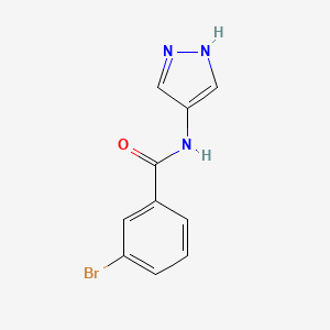 molecular formula C10H8BrN3O B7542109 3-bromo-N-(1H-pyrazol-4-yl)benzamide 