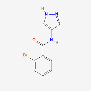 molecular formula C10H8BrN3O B7542112 2-bromo-N-(1H-pyrazol-4-yl)benzamide 