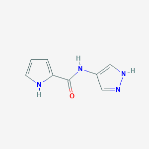 molecular formula C8H8N4O B7542129 N-(1H-吡唑-4-基)-1H-吡咯-2-甲酰胺 