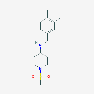 molecular formula C15H24N2O2S B7542136 N-[(3,4-dimethylphenyl)methyl]-1-methylsulfonylpiperidin-4-amine 