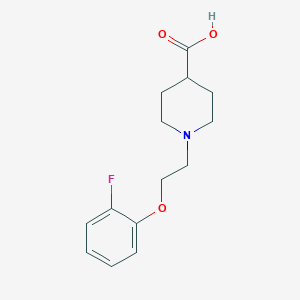 molecular formula C14H18FNO3 B7542151 1-[2-(2-Fluorophenoxy)ethyl]piperidine-4-carboxylic acid 