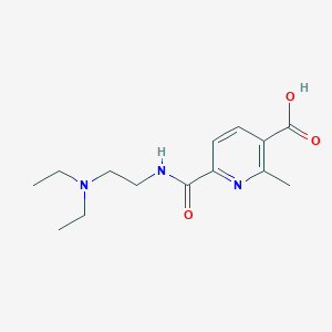 molecular formula C14H21N3O3 B7542193 6-[2-(Diethylamino)ethylcarbamoyl]-2-methylpyridine-3-carboxylic acid 