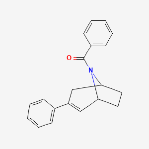 molecular formula C20H19NO B7542211 Phenyl-(3-phenyl-8-azabicyclo[3.2.1]oct-2-en-8-yl)methanone 