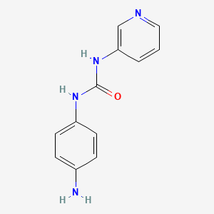molecular formula C12H12N4O B7542228 3-(4-Aminophenyl)-1-(pyridin-3-yl)urea 