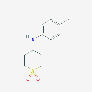 molecular formula C12H17NO2S B7542233 N-(4-methylphenyl)-1,1-dioxothian-4-amine 