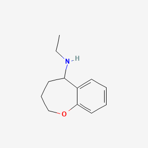 molecular formula C12H17NO B7542262 N-ethyl-2,3,4,5-tetrahydro-1-benzoxepin-5-amine 