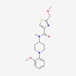 molecular formula C18H23N3O3S B7542315 2-(methoxymethyl)-N-[1-(2-methoxyphenyl)piperidin-4-yl]-1,3-thiazole-4-carboxamide 