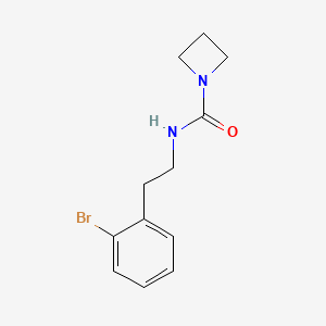 molecular formula C12H15BrN2O B7542328 N-[2-(2-bromophenyl)ethyl]azetidine-1-carboxamide 