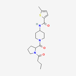 N-[1-(1-butanoylpyrrolidine-2-carbonyl)piperidin-4-yl]-5-methylthiophene-2-carboxamide