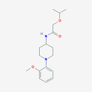 molecular formula C17H26N2O3 B7542364 N-[1-(2-methoxyphenyl)piperidin-4-yl]-2-propan-2-yloxyacetamide 