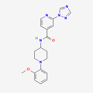 molecular formula C20H22N6O2 B7542370 N-[1-(2-methoxyphenyl)piperidin-4-yl]-2-(1,2,4-triazol-1-yl)pyridine-4-carboxamide 