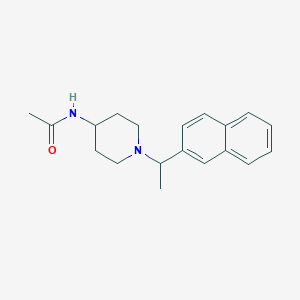 molecular formula C19H24N2O B7542376 N-[1-(1-naphthalen-2-ylethyl)piperidin-4-yl]acetamide 