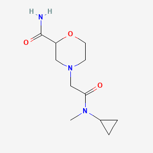 molecular formula C11H19N3O3 B7542421 4-[2-[Cyclopropyl(methyl)amino]-2-oxoethyl]morpholine-2-carboxamide 