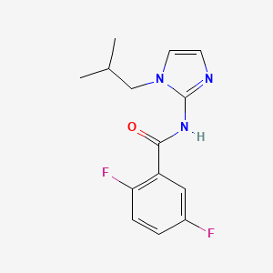 molecular formula C14H15F2N3O B7542427 2,5-difluoro-N-[1-(2-methylpropyl)imidazol-2-yl]benzamide 