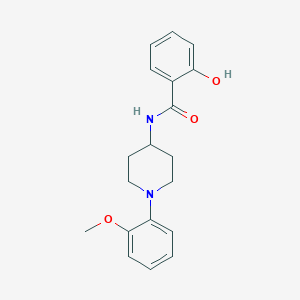 molecular formula C19H22N2O3 B7542445 2-hydroxy-N-[1-(2-methoxyphenyl)piperidin-4-yl]benzamide 