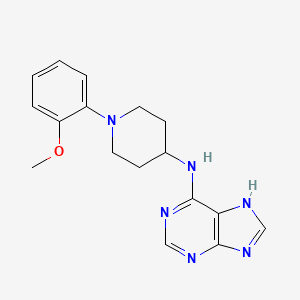 molecular formula C17H20N6O B7542451 N-[1-(2-methoxyphenyl)piperidin-4-yl]-7H-purin-6-amine 