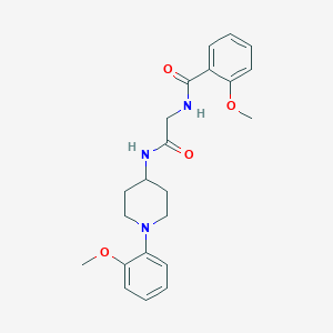 molecular formula C22H27N3O4 B7542476 2-methoxy-N-[2-[[1-(2-methoxyphenyl)piperidin-4-yl]amino]-2-oxoethyl]benzamide 