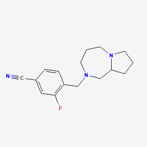 4-(1,3,4,5,7,8,9,9a-Octahydropyrrolo[1,2-a][1,4]diazepin-2-ylmethyl)-3-fluorobenzonitrile