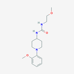 molecular formula C16H25N3O3 B7542508 1-(2-Methoxyethyl)-3-[1-(2-methoxyphenyl)piperidin-4-yl]urea 