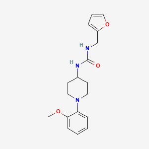 molecular formula C18H23N3O3 B7542594 1-(Furan-2-ylmethyl)-3-[1-(2-methoxyphenyl)piperidin-4-yl]urea 