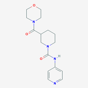 molecular formula C16H22N4O3 B7542637 3-(morpholine-4-carbonyl)-N-pyridin-4-ylpiperidine-1-carboxamide 