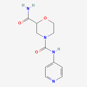 molecular formula C11H14N4O3 B7542646 4-N-pyridin-4-ylmorpholine-2,4-dicarboxamide 