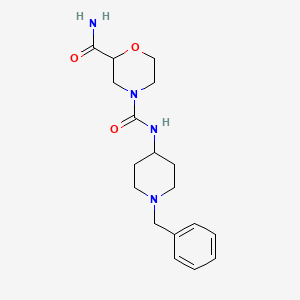 molecular formula C18H26N4O3 B7542669 4-N-(1-benzylpiperidin-4-yl)morpholine-2,4-dicarboxamide 