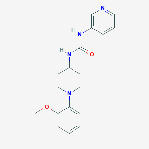 molecular formula C18H22N4O2 B7542673 1-[1-(2-Methoxyphenyl)piperidin-4-yl]-3-pyridin-3-ylurea 