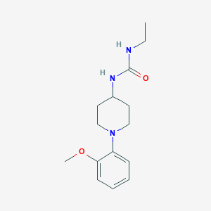 molecular formula C15H23N3O2 B7542700 1-Ethyl-3-[1-(2-methoxyphenyl)piperidin-4-yl]urea 