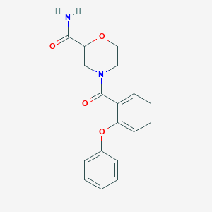 molecular formula C18H18N2O4 B7542709 4-(2-Phenoxybenzoyl)morpholine-2-carboxamide 