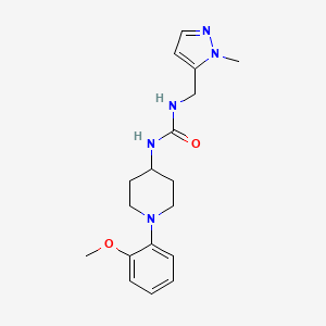 molecular formula C18H25N5O2 B7542717 1-[1-(2-Methoxyphenyl)piperidin-4-yl]-3-[(2-methylpyrazol-3-yl)methyl]urea 