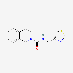 molecular formula C14H15N3OS B7542729 N-(1,3-thiazol-4-ylmethyl)-3,4-dihydro-1H-isoquinoline-2-carboxamide 