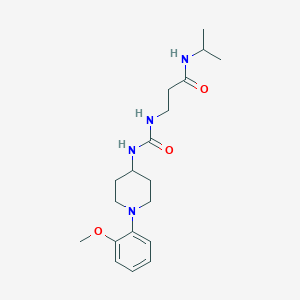 3-[[1-(2-methoxyphenyl)piperidin-4-yl]carbamoylamino]-N-propan-2-ylpropanamide