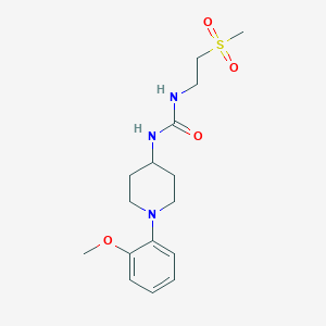 molecular formula C16H25N3O4S B7542764 1-[1-(2-Methoxyphenyl)piperidin-4-yl]-3-(2-methylsulfonylethyl)urea 