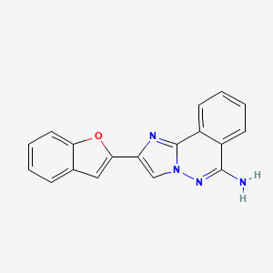 molecular formula C18H12N4O B7542790 2-(1-Benzofuran-2-yl)imidazo[2,1-a]phthalazin-6-amine 
