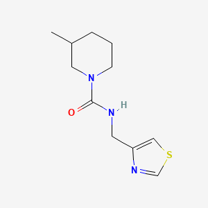 molecular formula C11H17N3OS B7542809 3-methyl-N-(1,3-thiazol-4-ylmethyl)piperidine-1-carboxamide 